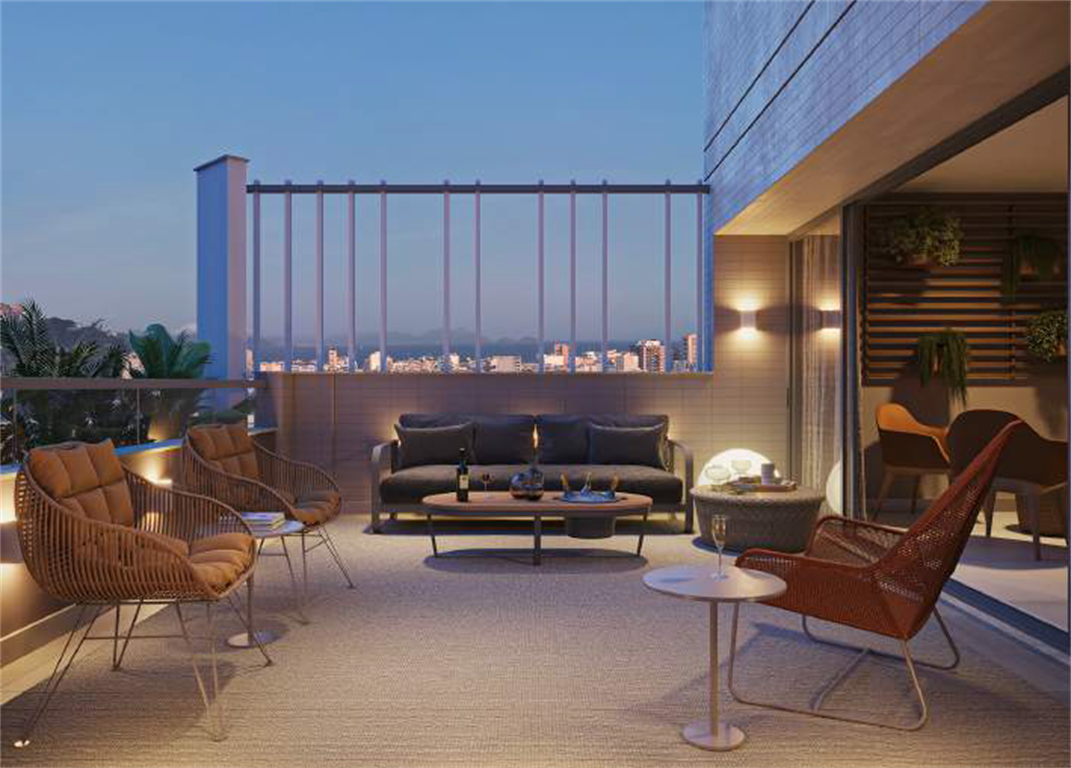 Varanda do Gourmet do rooftop